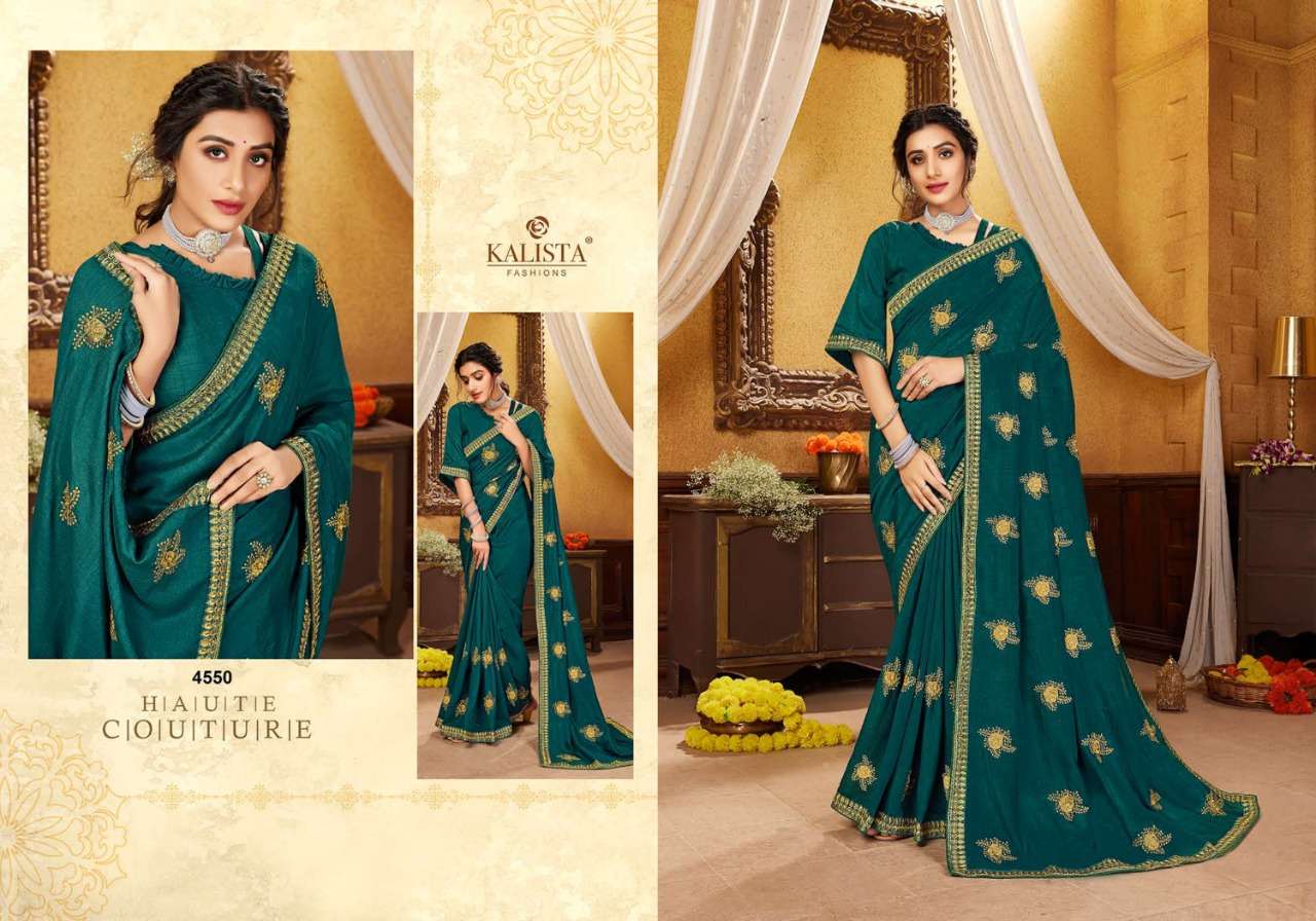 Kalista Euro Vol 2 Series 4007-4012 Vichitra Indian Saree