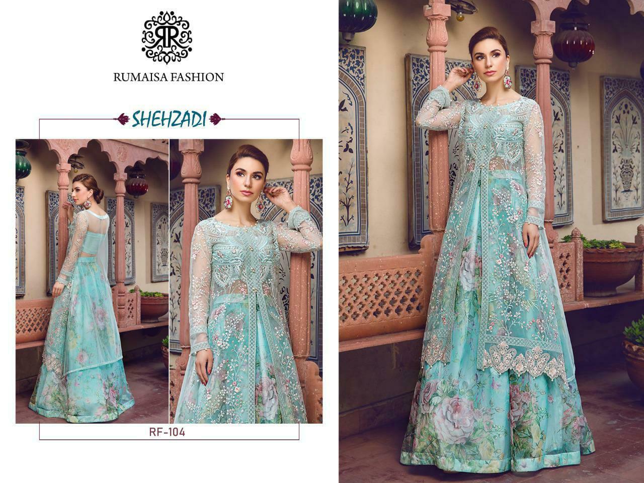 Rumaisa Fashion Shehzadi Designer Butterfly Net Suit