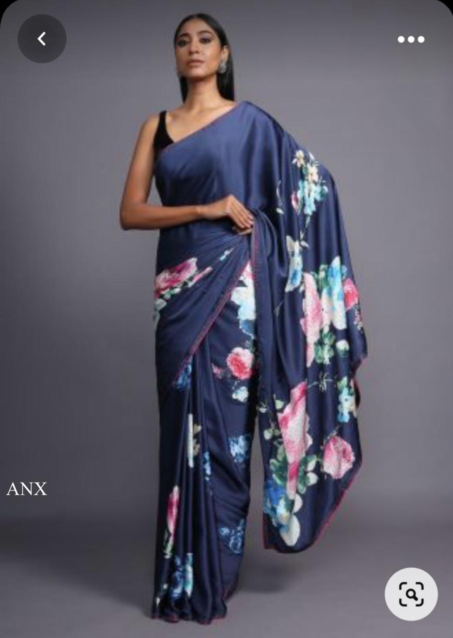 Bt-02 Designer Satin Silk Saree