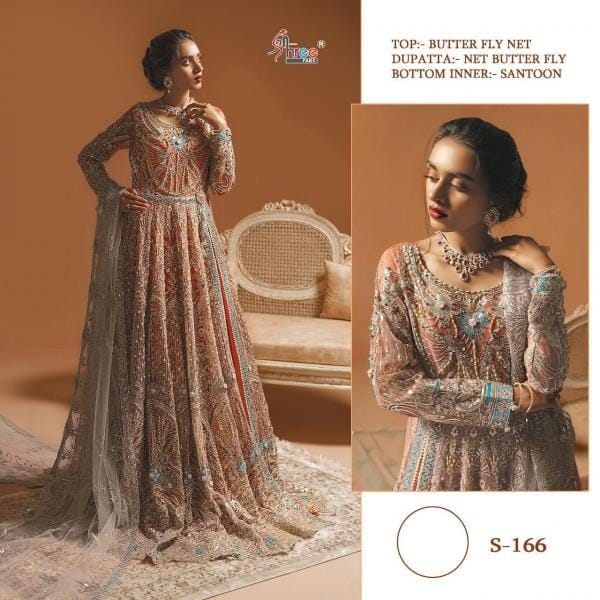 Shree Fabs S-166 Designer Butterfly Net Suit