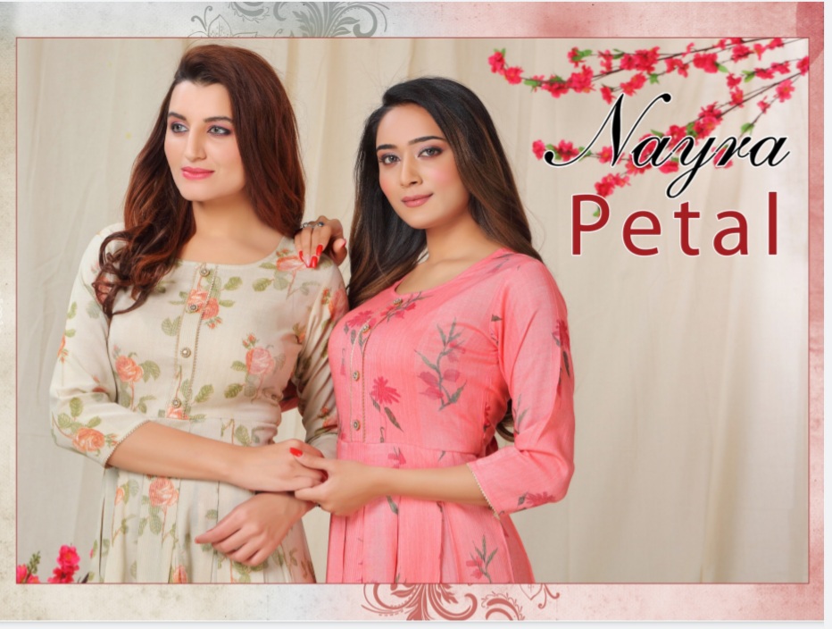 Nayra Petal Series 101-110 Rayon Printed Daily Wear Kurti