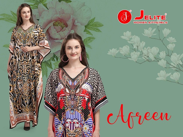 Jelite Kaftan Afreen Series-101-108-polyester Crepe Kaftan