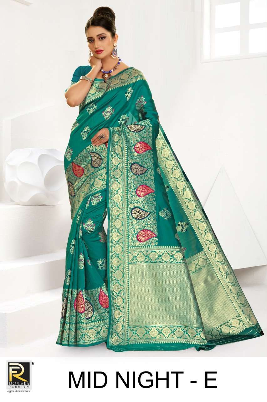 Ranjna Saree Mid Night Casual Wear Silk Saree Collection