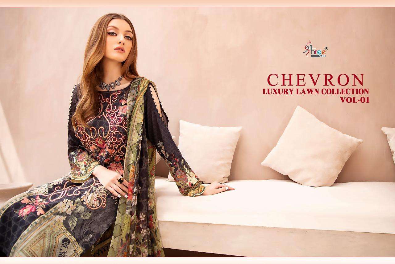 Shree Fabs Chevron Luxury Lawn Series 1677-1683 Cotton Pakistani Suit