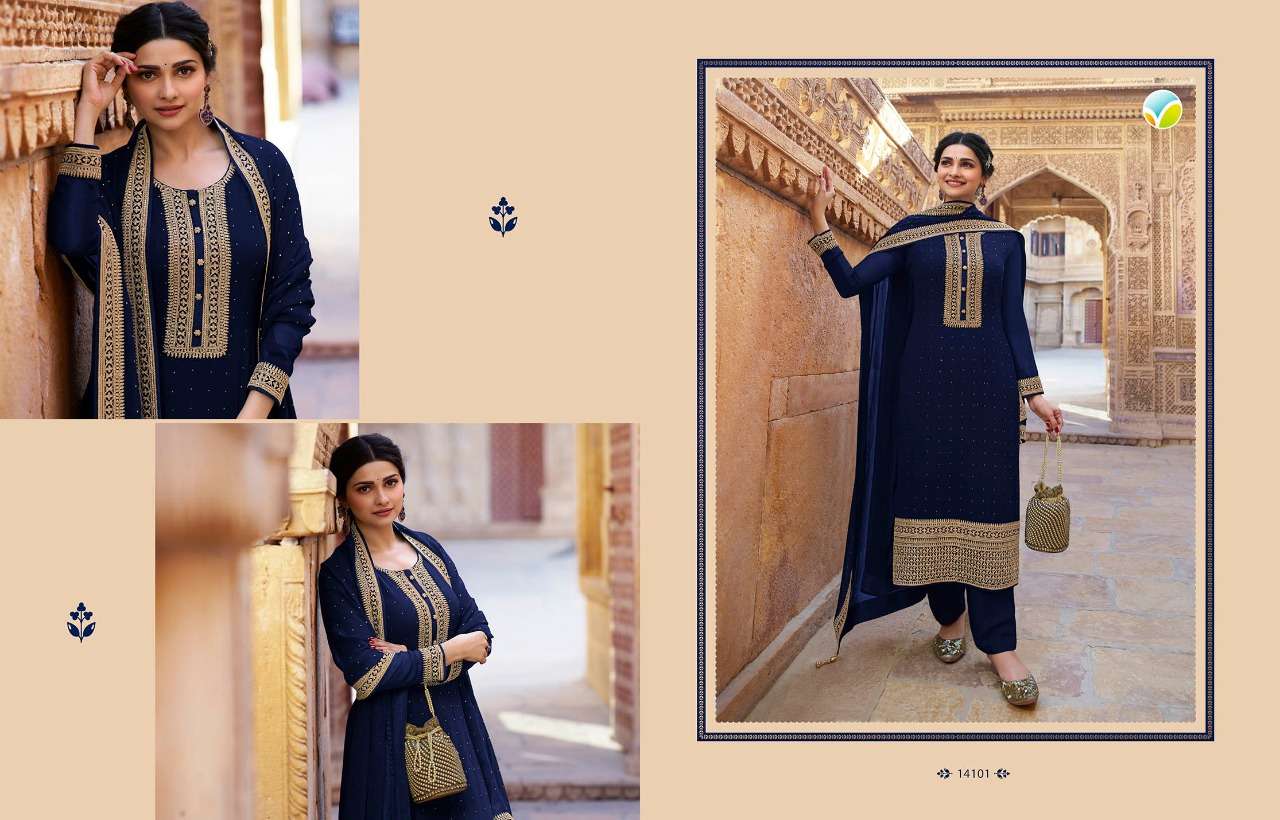 Vinay Andaaz Georgette Embroidery Exclusive Suits Supplier