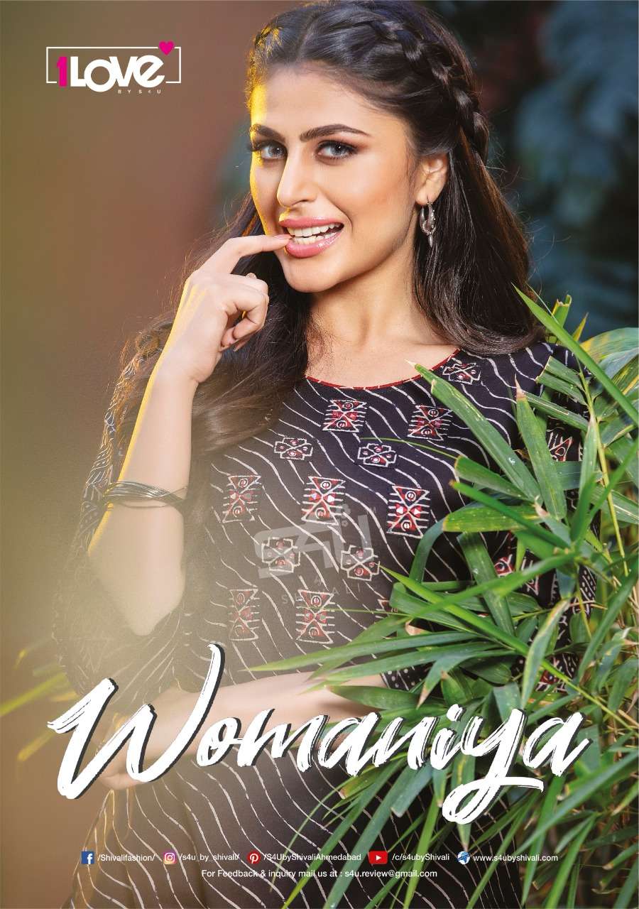 S4u Womaniya Vol-18 Series 101-108 1love Cotton Designer Kurtis