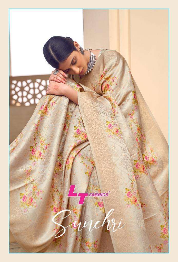 Lt Fashion Sunehri Series 1001-1010 Satin Silk Saree