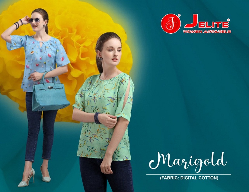 Jelite Marigold Series 101-106 Cotton Digital Print Tops