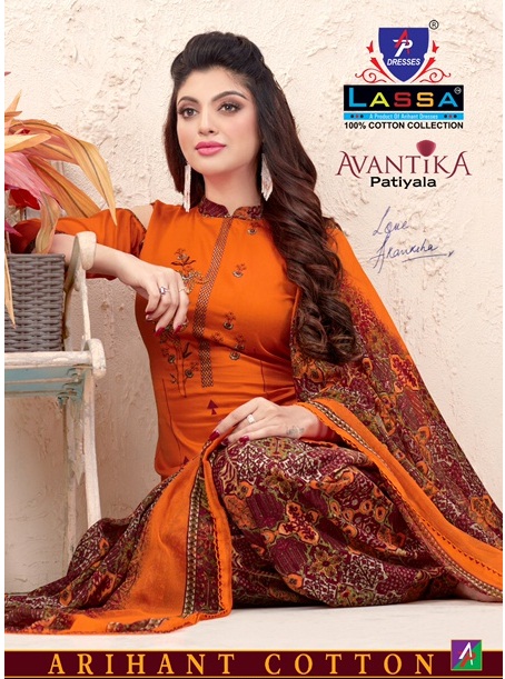 Arihant Lassa Avantika Patiyala Series 1001-1010 Pure Cotton Suit