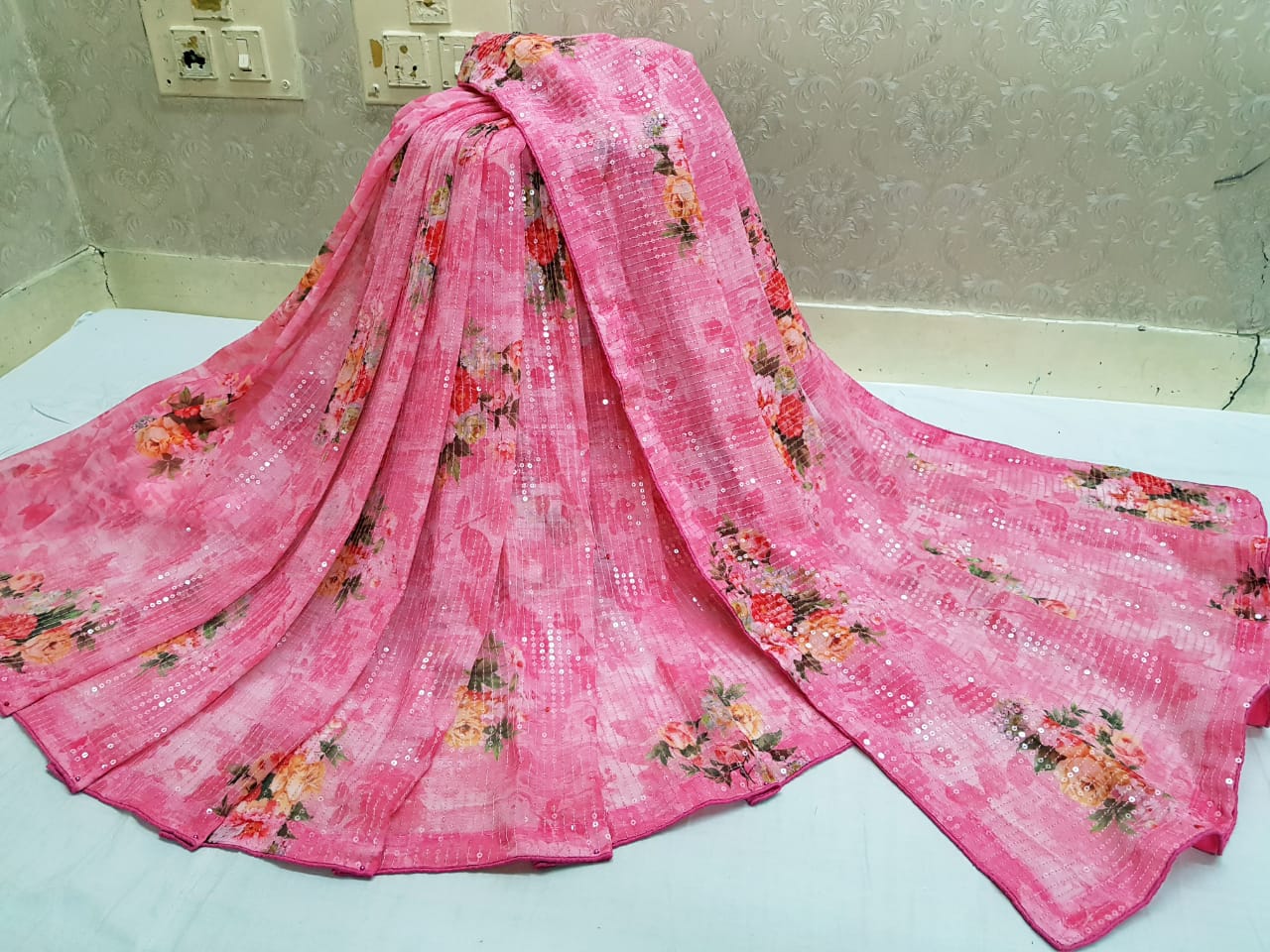 Bt-16 Designer Weightless Saree