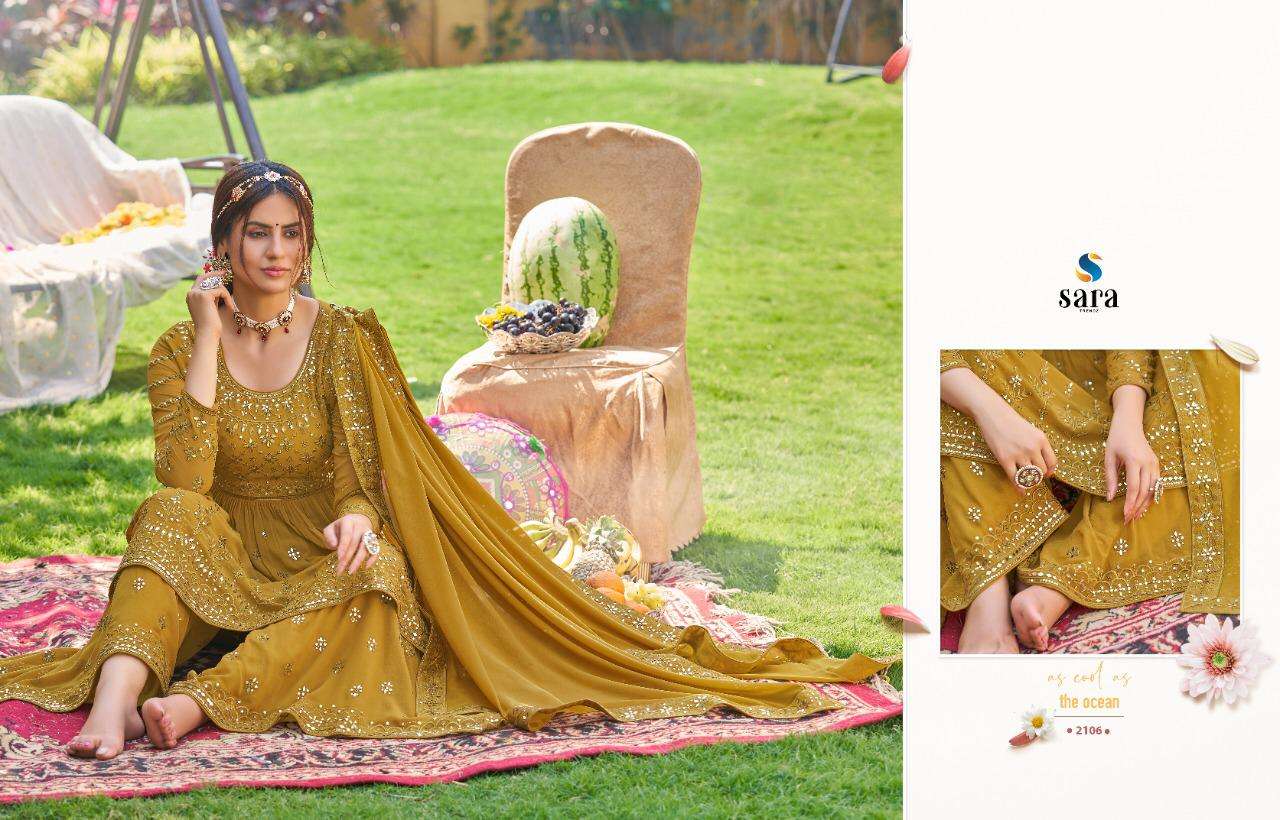 Sara Trendz Jasmeen Series 2106-2109 Georgette Embroidery Plazzo Suit