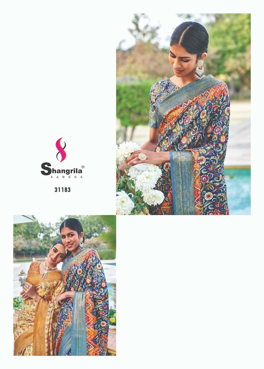 Shangrila Latika Series 31181-31188 Digital Double Pallu Weaving Saree