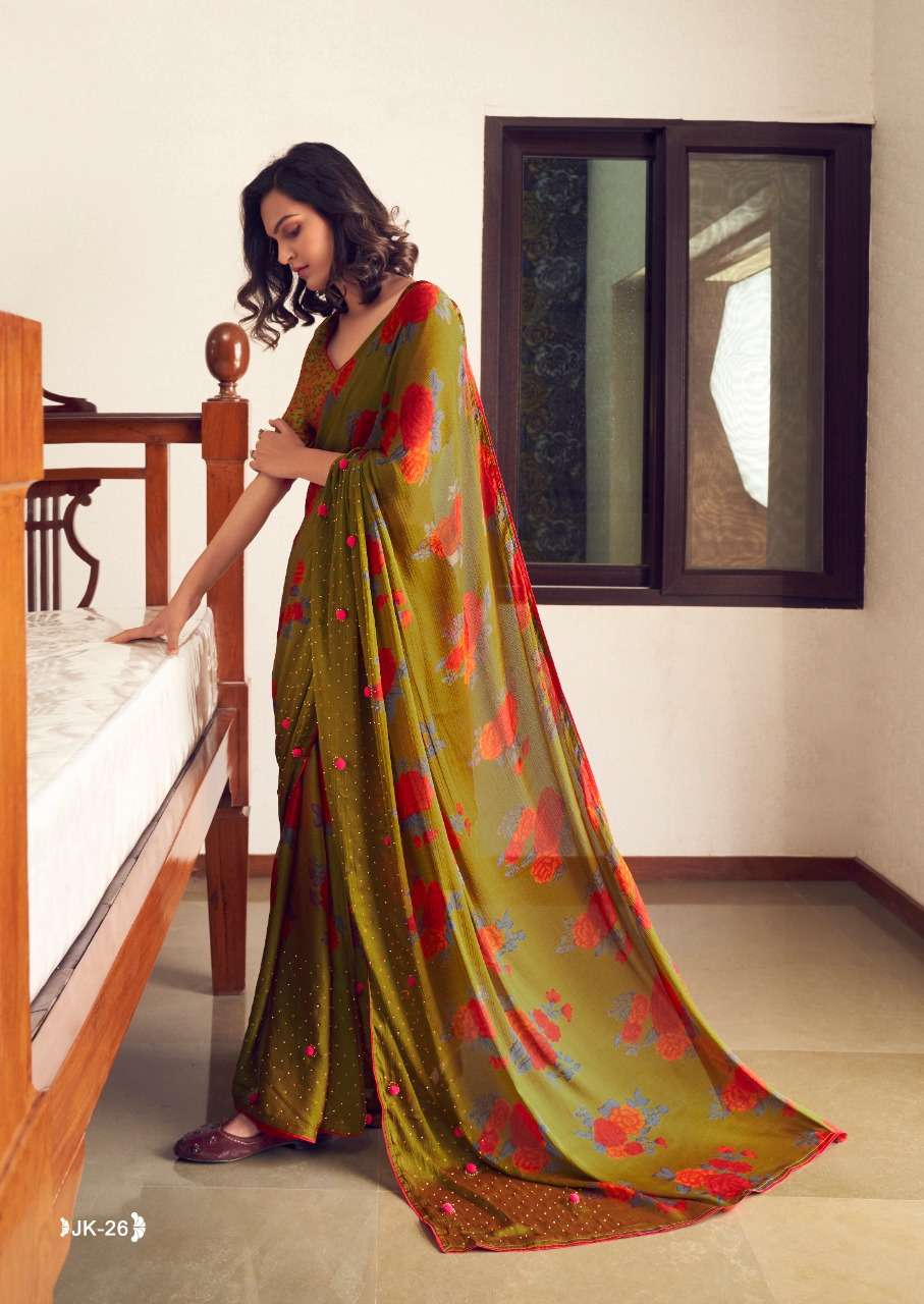 Sr Sare Janki Vol-2 Series 11-30 Velvet Chiffon Saree