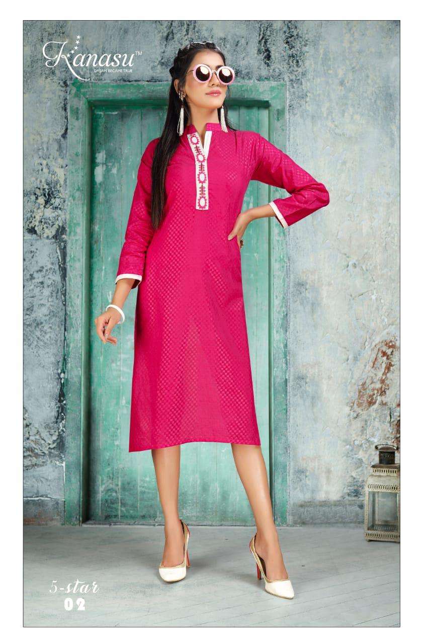 Kanasu Five Star Series 01-08 Heavy Cotton Embose Kurti