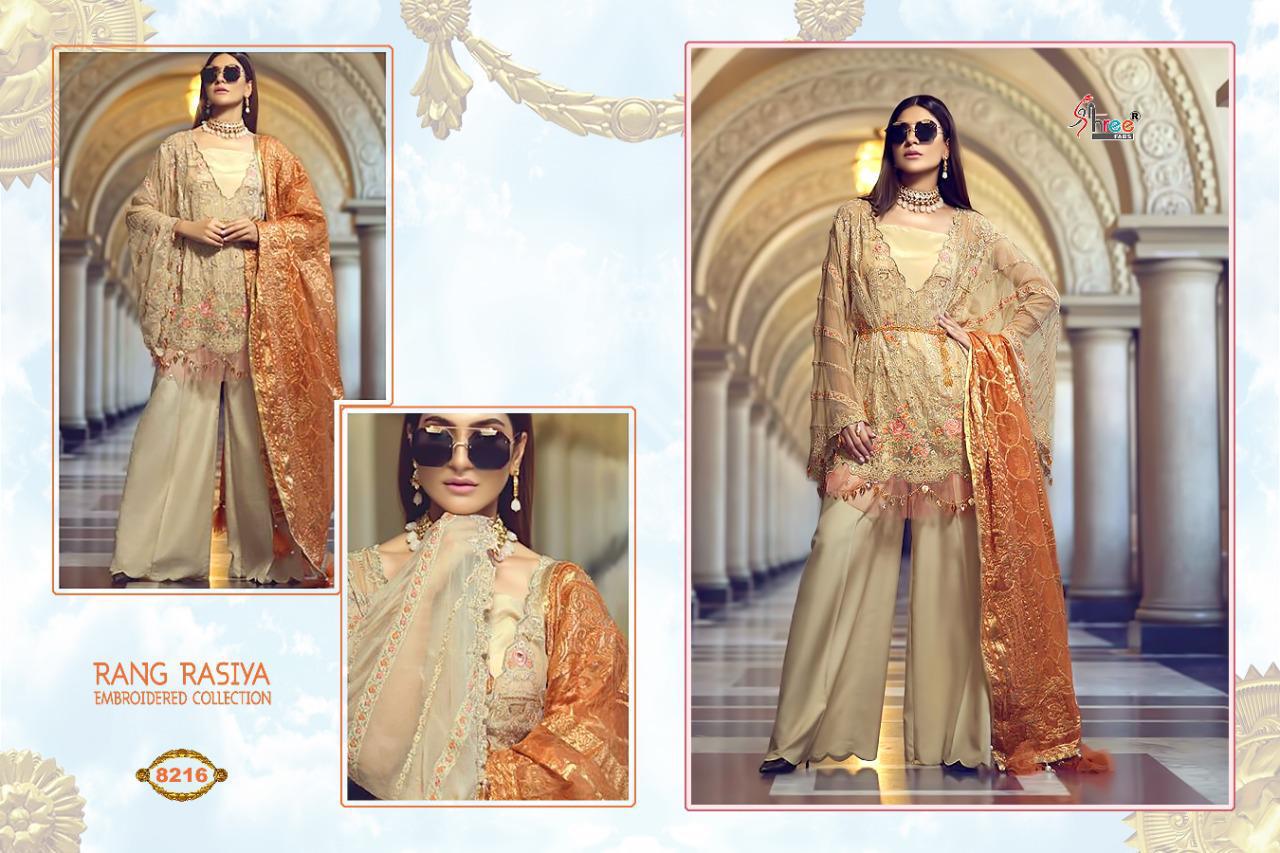 Shree Fab Rang Rasiya Embroidered Collection Faux Georgette Suit