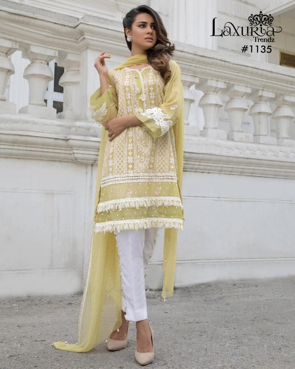 Laxuria Trendz 1135 Designer Faux Georgette Tunic