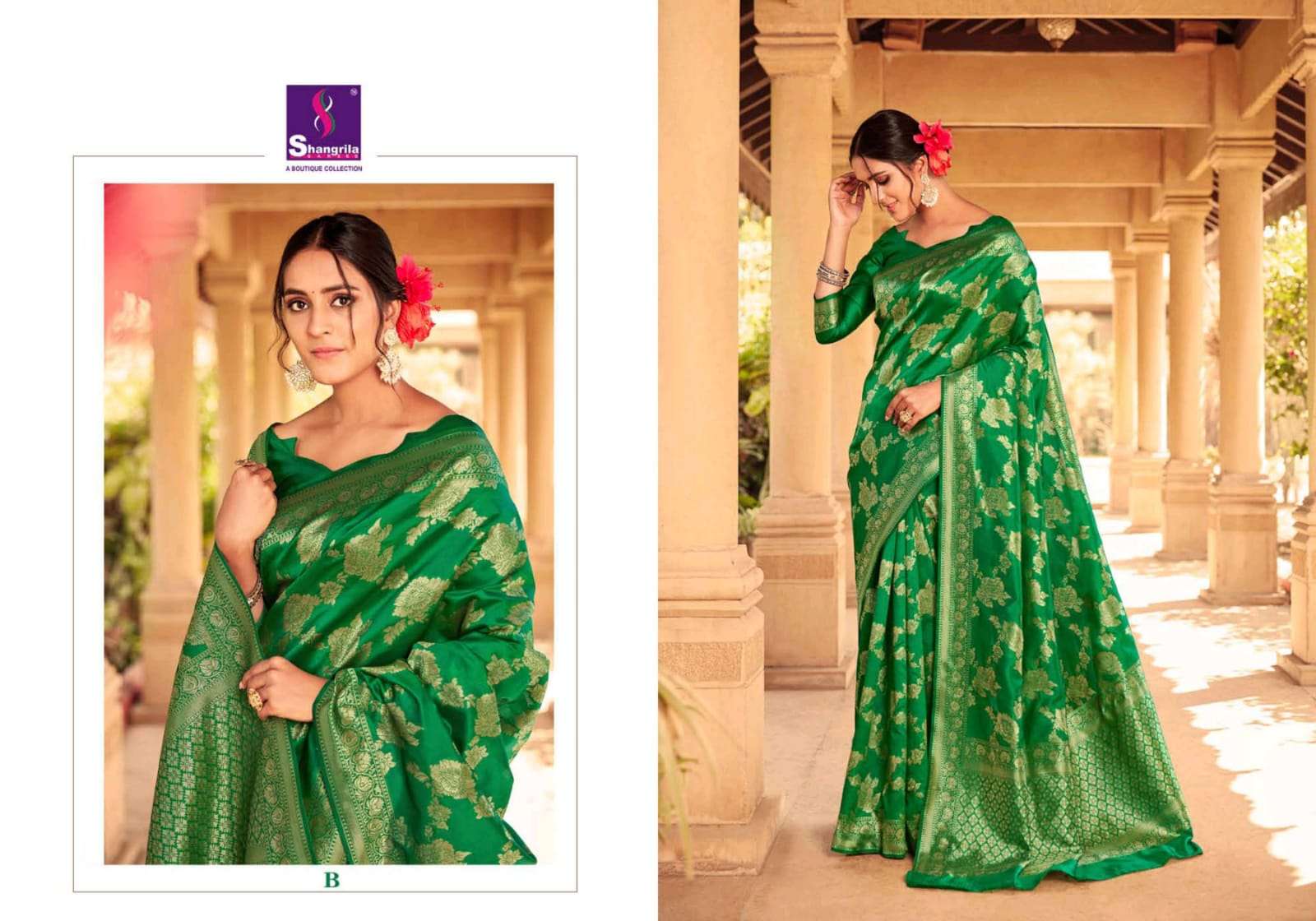Shangrila Silk Vatika Heavy Silk Looking Rich Collections Saree