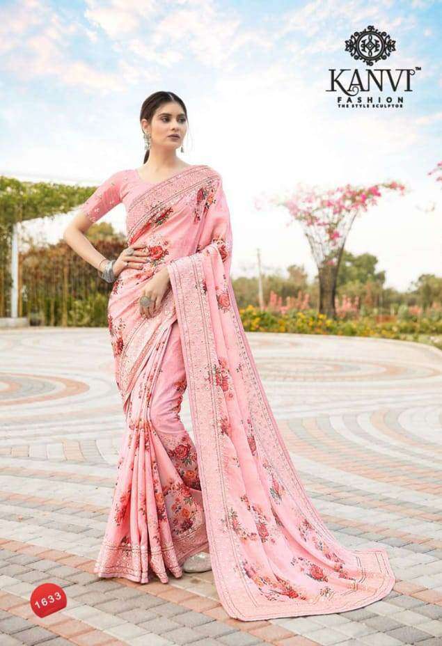 Kanvi Fashion Guzarish Series 1630-1634 Heavy Silk Georgette Saree