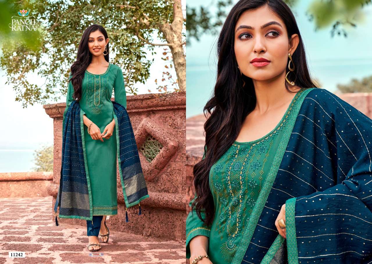 Tanvika By Panch Ratna Cotton Satin Work Dresses Online Supplier