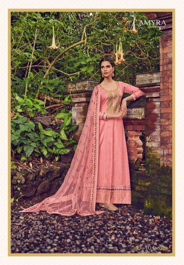 Amyra Attraction Series 101-105 Silk Embroidery Salwar Kameez
