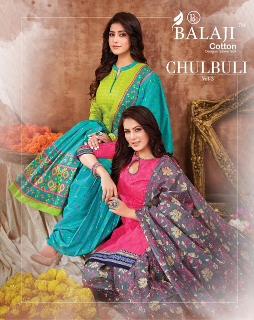 Balaji Cotton Chulbuli Vol-3 Series 3001-3012 Pure Cotton Suit