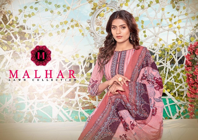 Malhar Lawn Collection Series 1001-1010 Pure Lawn Suit