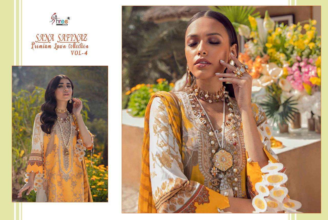 Shree Fab Sana Safinaz Premium Lawn Vol-4 1690-1697 Lawn Coton Suits