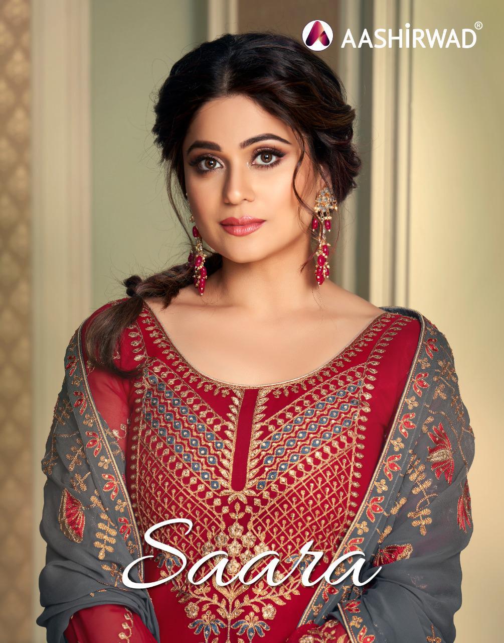 Aashirwad Saara Designer Real Georgette Suit