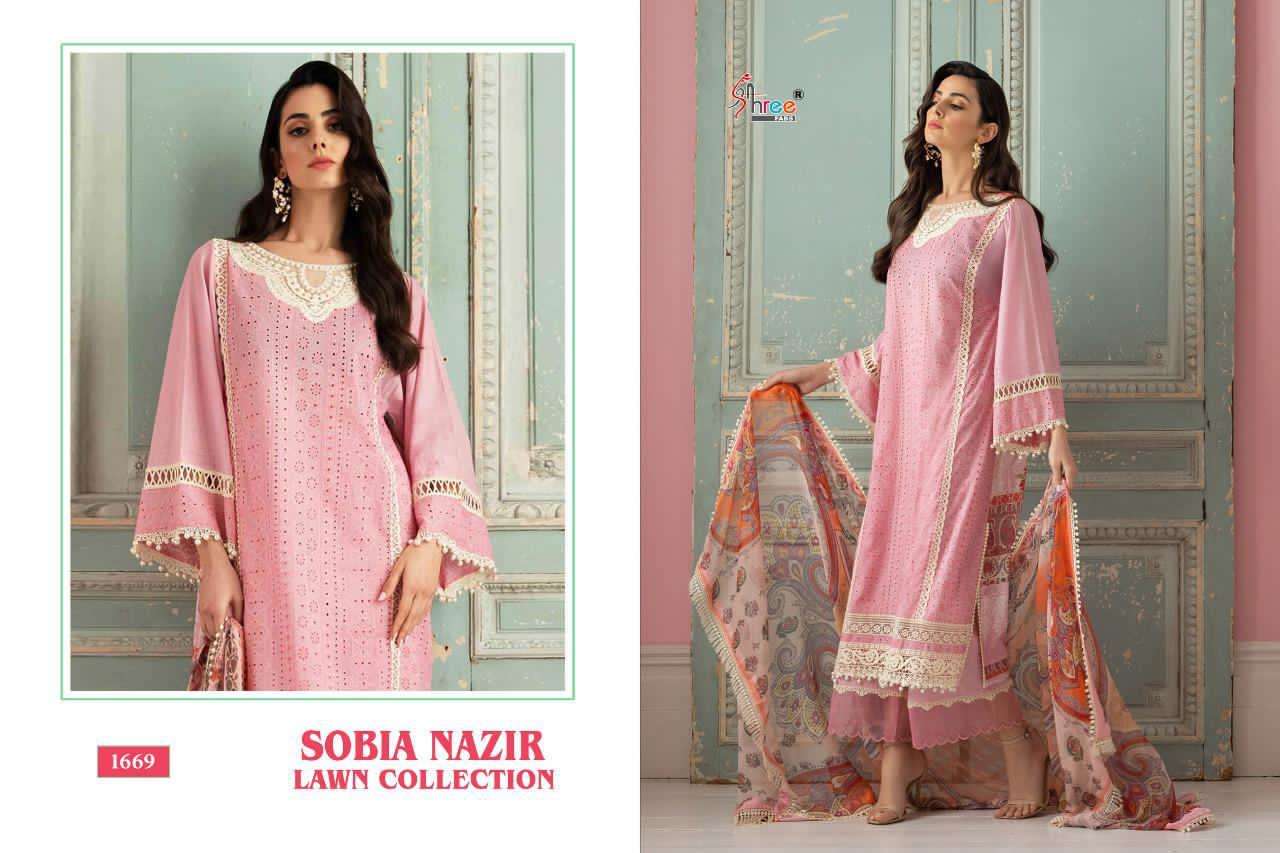 Shree Fabs Sobia Nazir Lawn Series 1669-1672 Lawn Cotton Suits