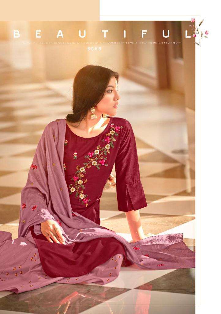 Lil Lali Riwaaz Series 6051-6059 Silk Readymade Plazzo Style Salwar Kameez