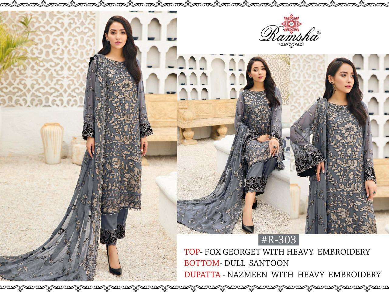 Ramsha Vol-10 303-306 Series Georgette Pakistani Salwar Suits