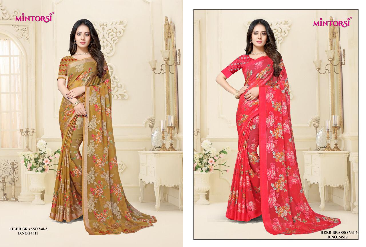 Bt-21 Mintorsi Designer Jhilmil Brasso Saree