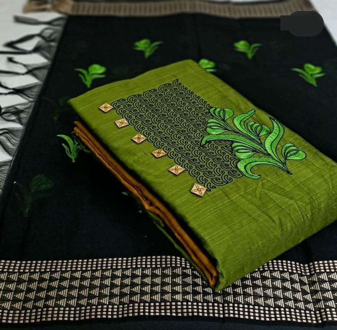 Bhawani Textile Presents Designer Slub Cotton Suit