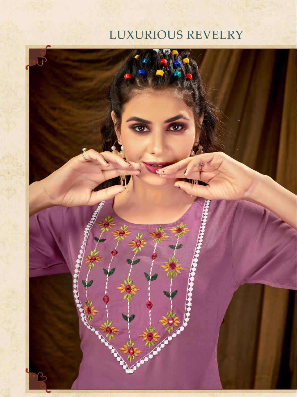 Fashion Valley Dress Anamika Vol-1 Series 1001-1006 Rayon Kurti With Pant