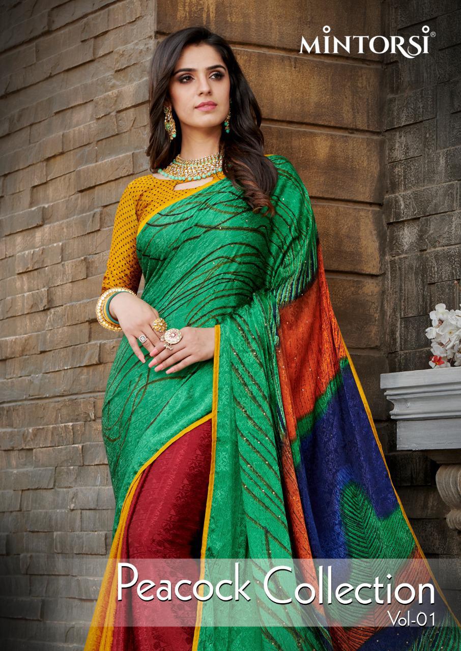 Bt-21 Mintorsi Designer Silk Crape Jacquard Saree