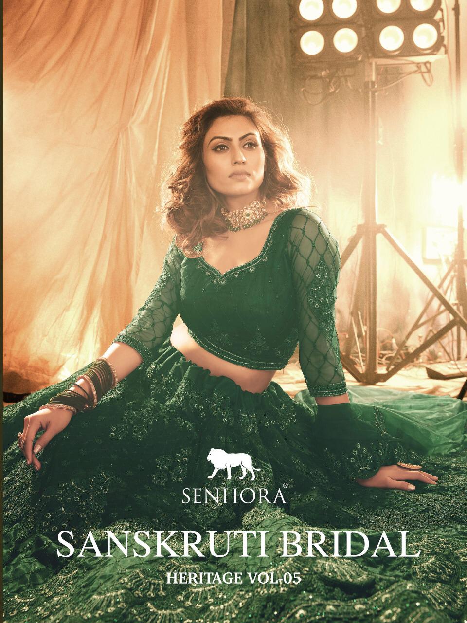 Senhora Dresses Sanskruti Bridal Heritage Vol-5 Designer Net Lehenga