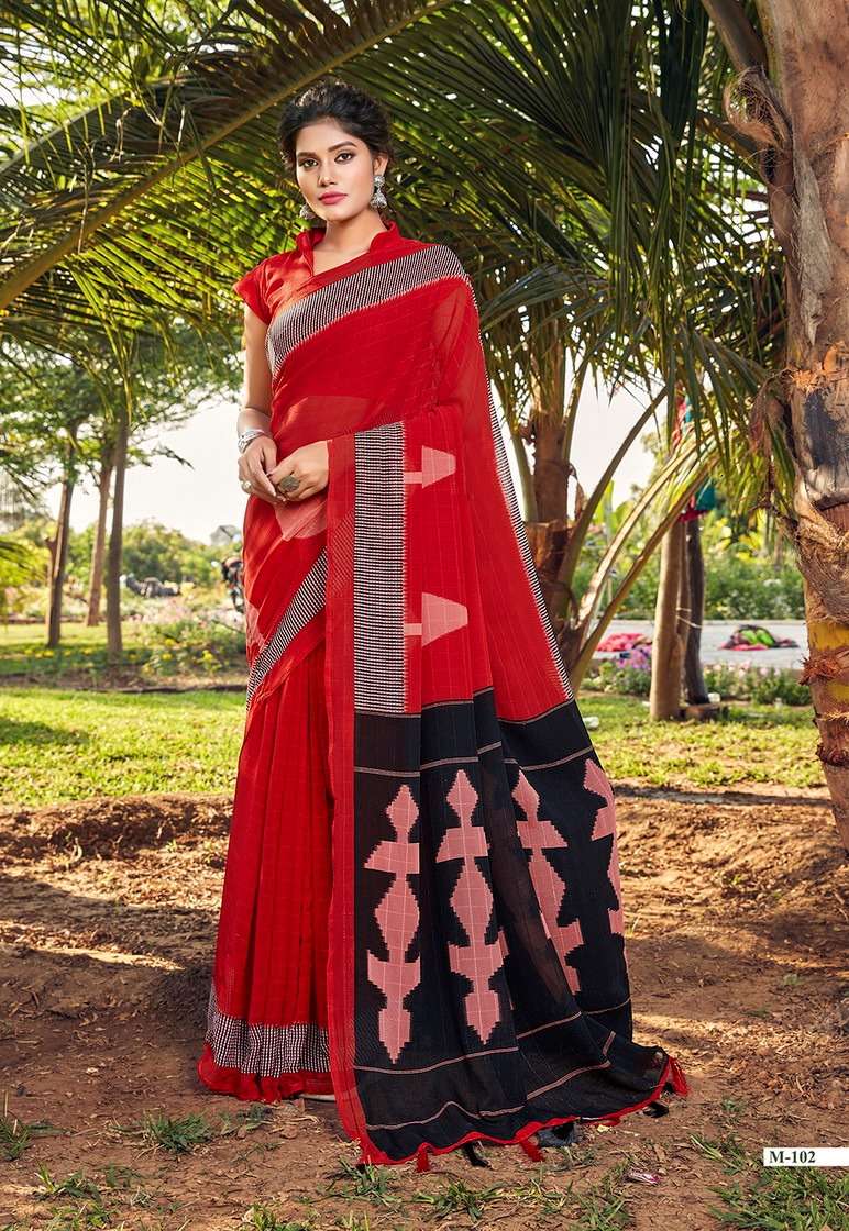 Vinamra Madhuri Silk Vol-1 Series 101-110 Marble Checks Printed Saree