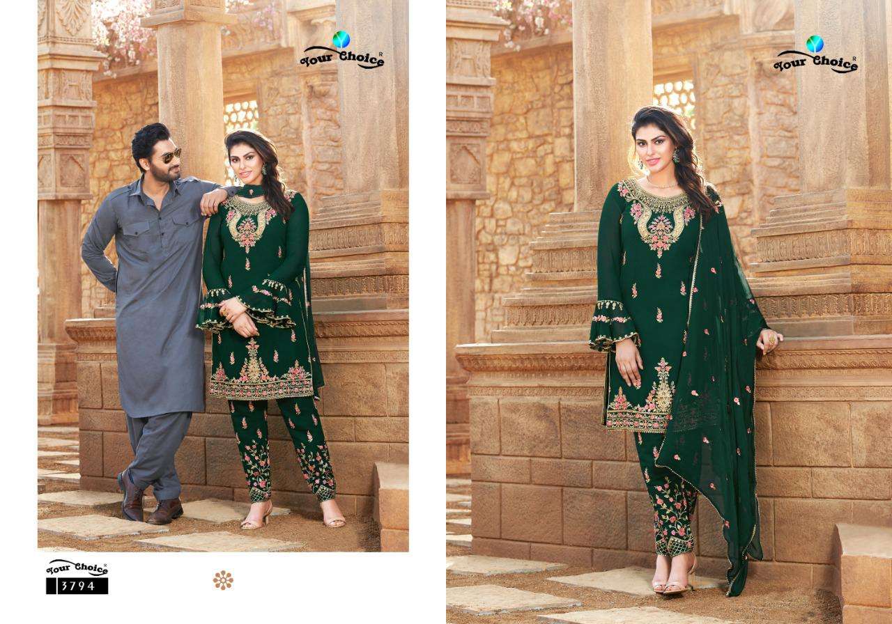 Your Choice Shahnaz Series 3791-3794 Georgette Pakistani Suits