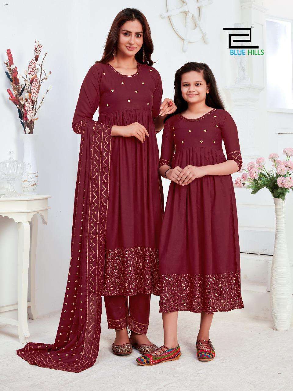 Blue Hills Like Mom Like Daughter-3 Piece Series 101-106 Readymade Suits