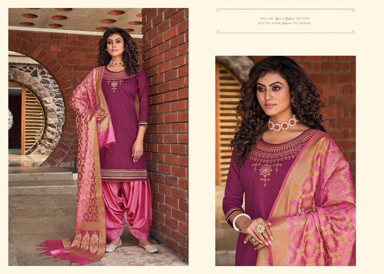 Kessi Silk By Patiyala Vol-4 Jam Silk Work Punjabi Salwar Kameez