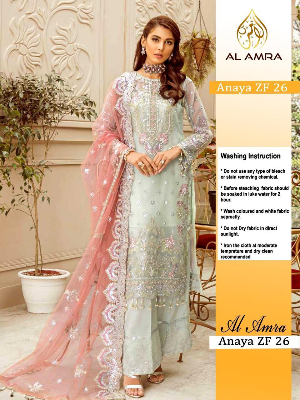 Al Amra Anaya Zf 26 Designer Faux Georgette Suit