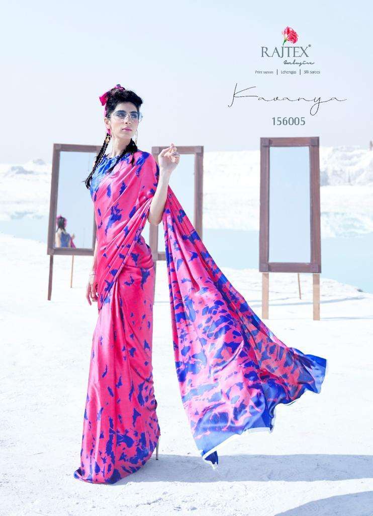 Rajtex Kavanya Series 156001-156012 Japan Satin Crape Printed Saree