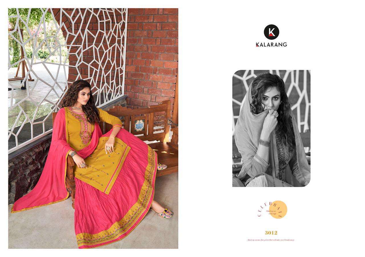 Kalarang Blossom Vol-16 Series 3011-3014 Jam Silk Cotton Suit