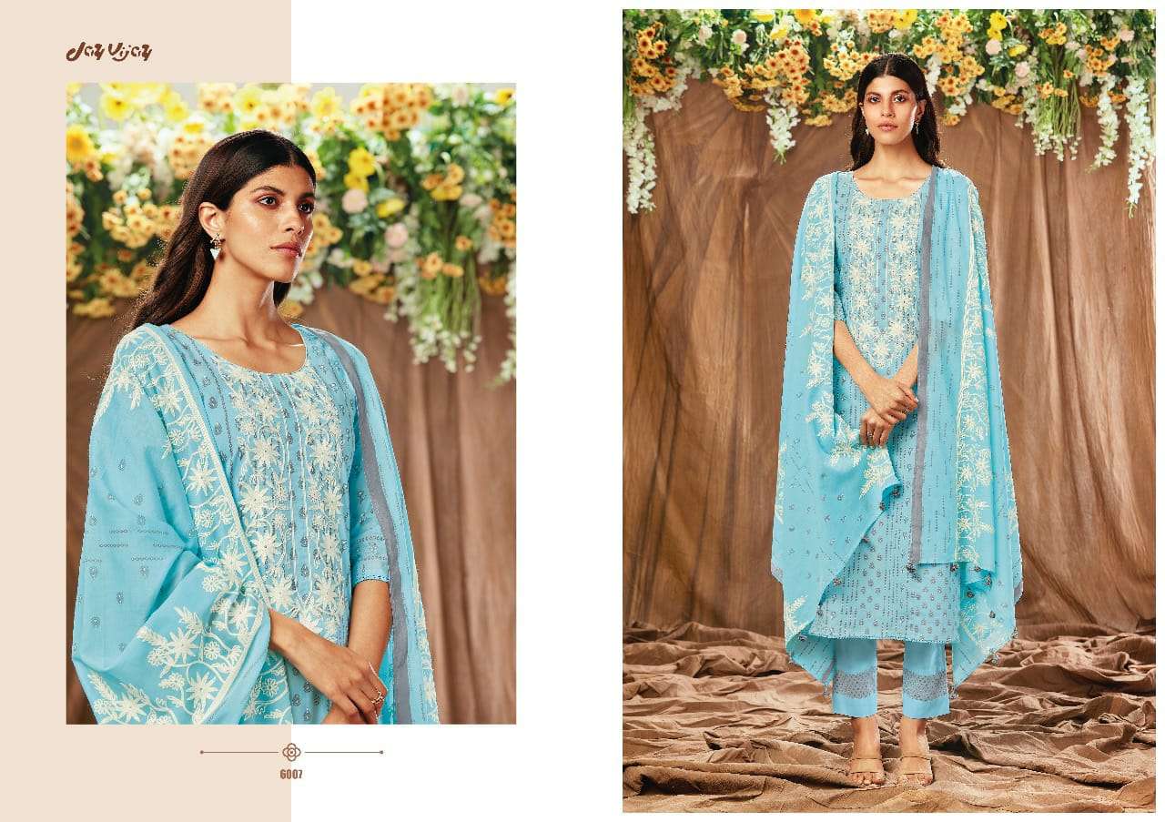 Jay Vijay Summer Drape Series 6001-6010 Cotton Printed Suits