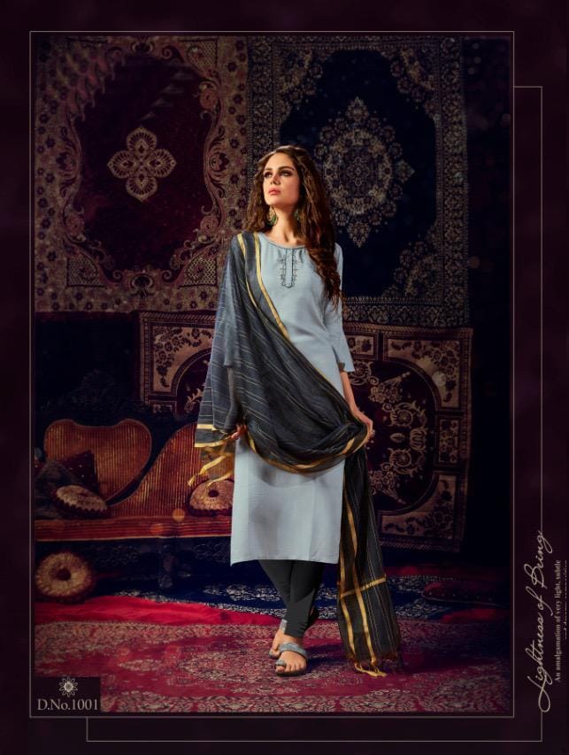 Bt-07 Designer Slub Cotton Suit