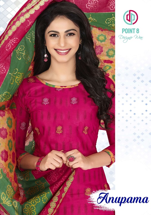 Deeptex Point8 Anupama Series 1001-1010 Pure Cotton Readymade Suit