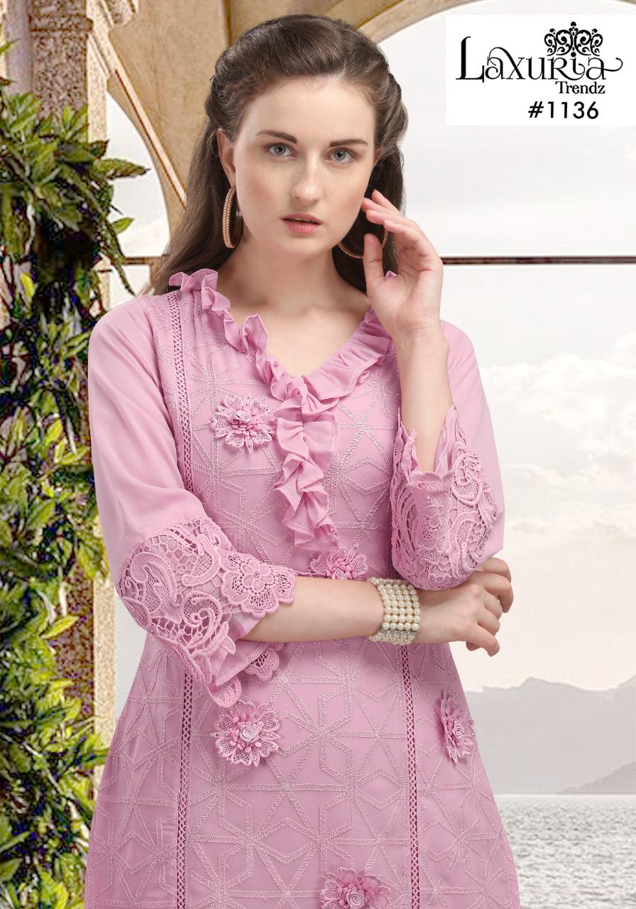 Laxuria Trendz 1136 Designer Faux Georgette Tunic