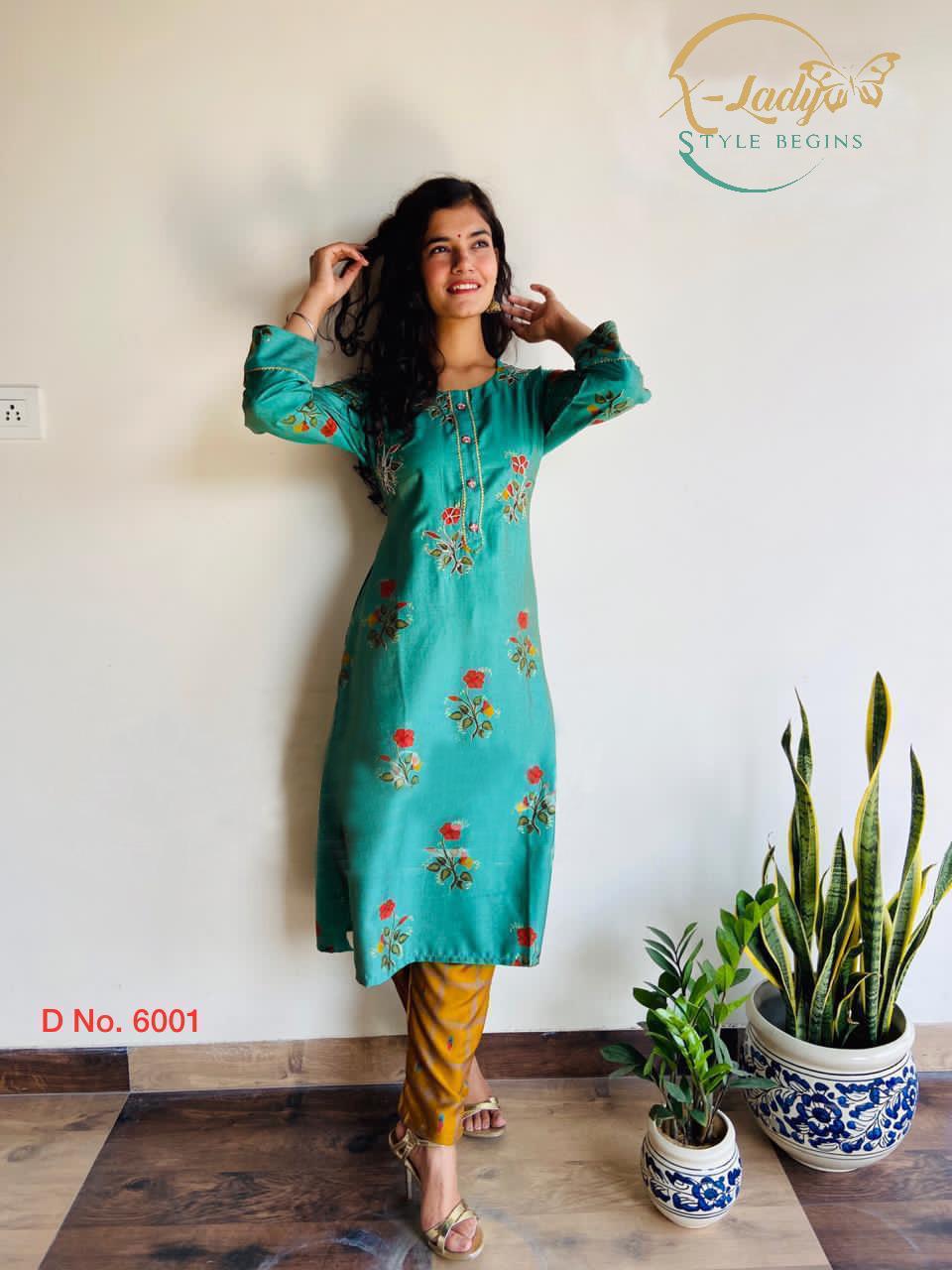 X-lady Designer Rayon Kurti With Plazo