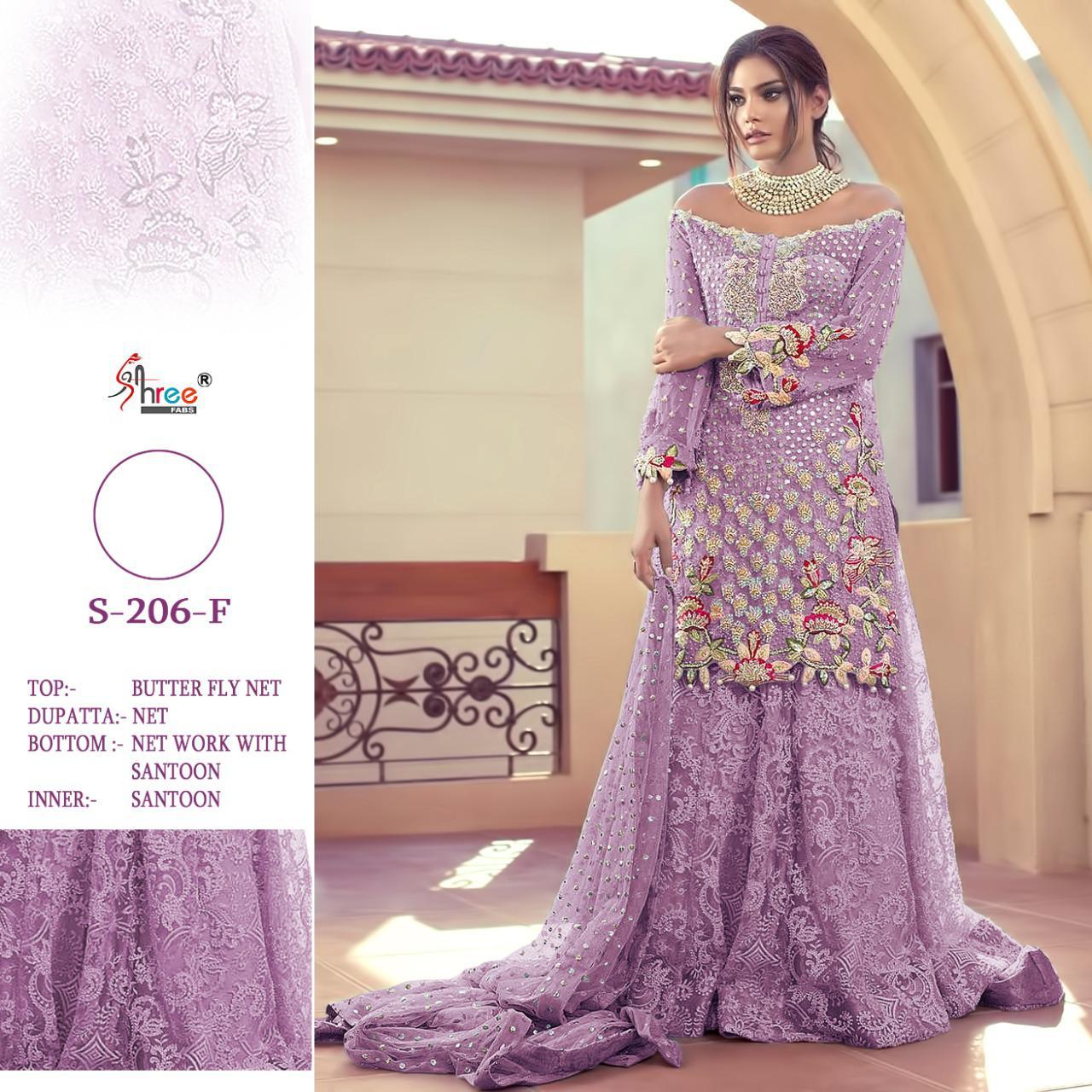 Shree Fab S-206 Designer Butterfly Net Suit