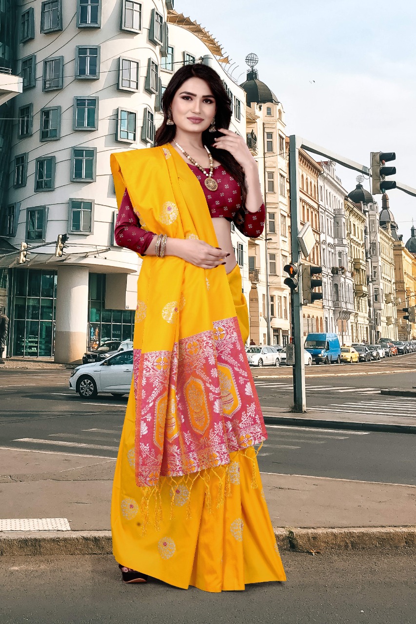 Bt-04 Designer Lichi Silk Saree